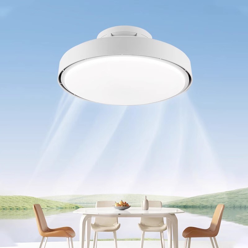 箭牌餐厅无叶风扇灯全光谱简约家用餐桌卧室吸顶灯电扇吊灯一体灯