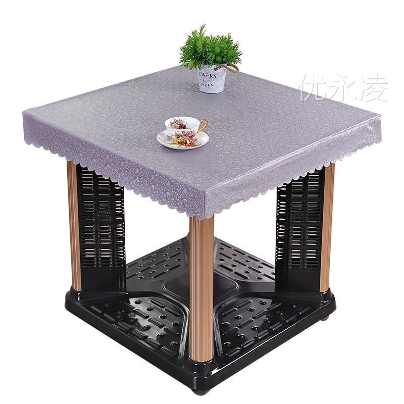 雕花烤火桌罩电炉罩正方形防水防油桌布皮套长方形茶几防水PU皮罩