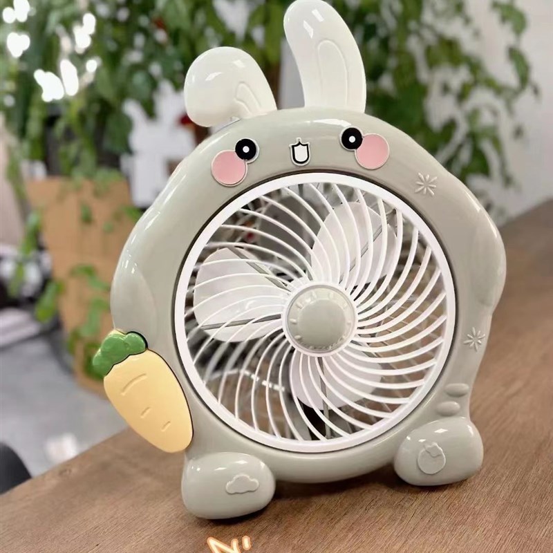 迷你卡通转页台式电风扇学生静音风扇宿舍床上家用办公室大风力扇