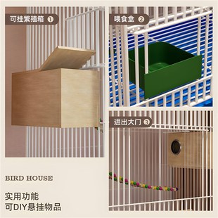 八哥专用笼特大号鹦鹉鸟笼子家用大号双层虎皮牡丹新型窝豪华别墅