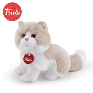 意大利trudi 米白波斯猫公仔猫咪毛绒玩具小猫玩偶生日礼物娃娃