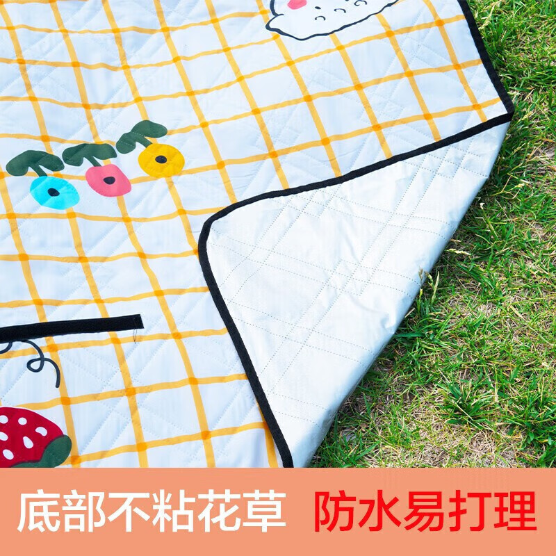尚烤佳超声波野餐垫加厚防潮可折叠便携2米2米户外野营爬行垫