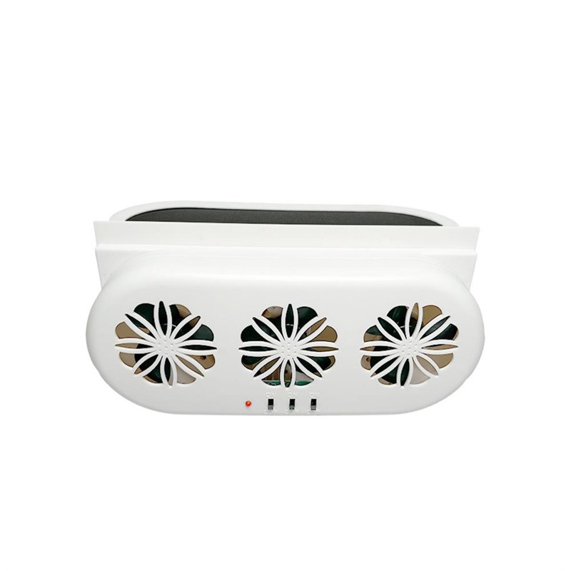 夏季新款太阳能光控车载排风扇空气循环排烟O扇汽车换气扇车载降