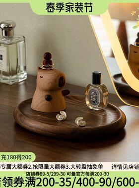 钥匙收纳玄关装饰摆件高级感桌面创意入户门卡皮巴拉乔迁新居礼物