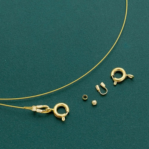 14K包金穿小孔珍珠金线材料包