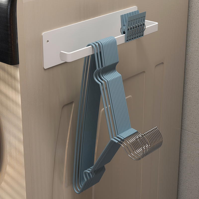 免打孔壁挂晾衣架省空间放衣架的收纳架衣架家用挂衣阳台衣架收纳