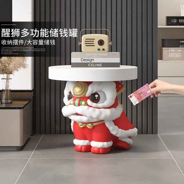 醒狮超大存钱罐2024新款只进不出客厅电视柜沙发边几落地装饰摆件,家居饰品,落地摆件,淘宝优惠券,粉丝福利购,淘宝优惠卷