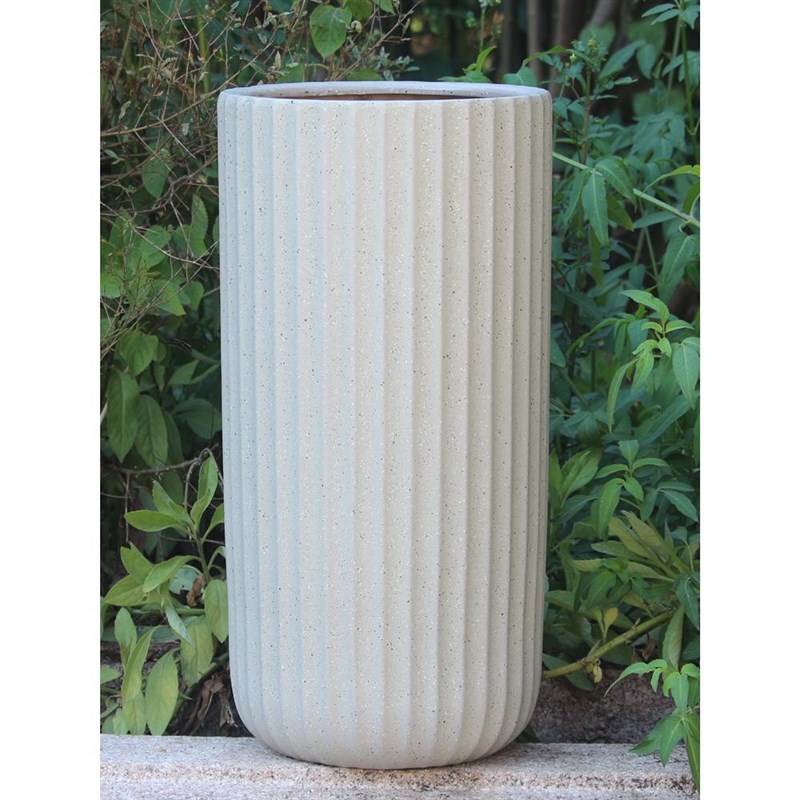 宝莲灯花盆c龙骨冬青陶瓷高筒60竖纹客厅落地特大号千年木百合竹