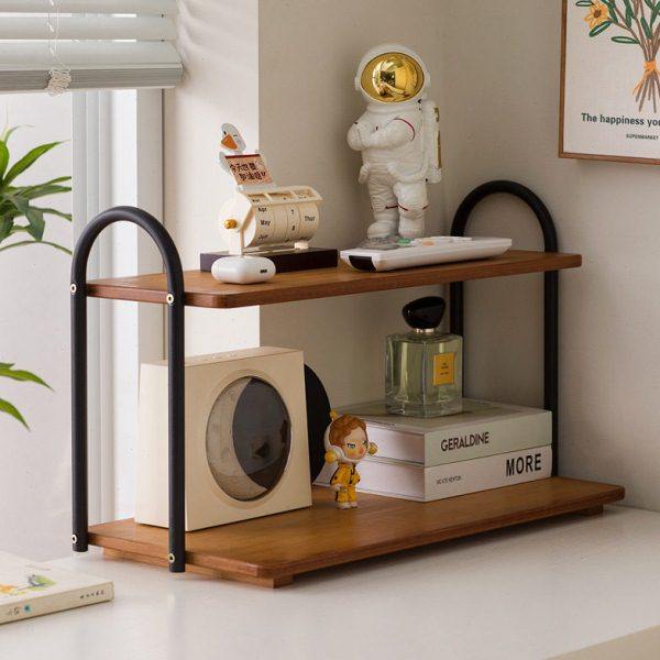 北欧中古风桌面书架简易多层家用小书架台面公室收纳整理置物架,收纳整理,书桌收纳置物架,淘宝优惠券,粉丝福利购,淘宝优惠卷