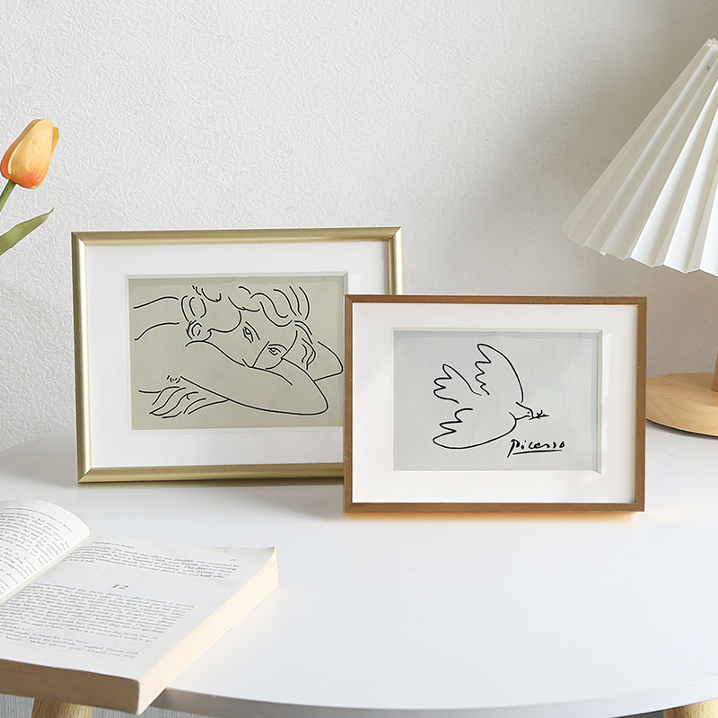 铝合金相框挂墙七定制7寸洗照片做成照片框M画框架8相片八摆台摆