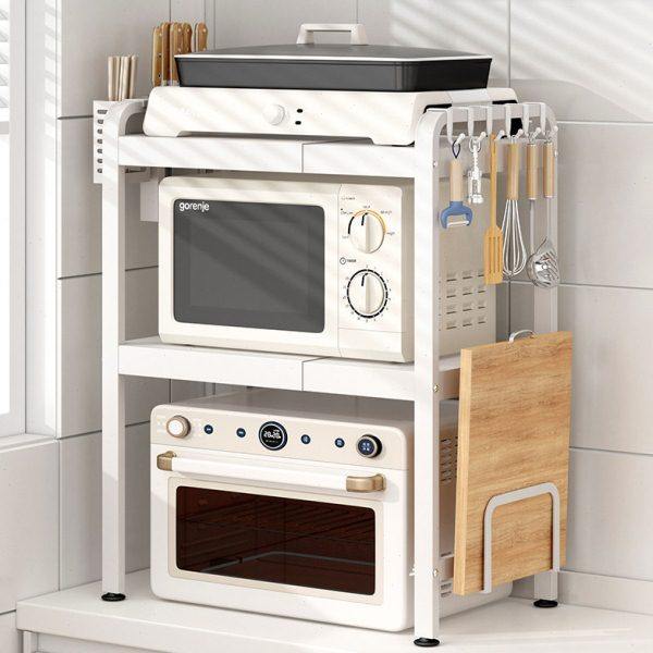 厨房微波炉置物架多功能新款可伸缩家用台面烤箱电饭锅双层收纳架,厨房/烹饪用具,微波炉置物架,淘宝优惠券,粉丝福利购,淘宝优惠卷