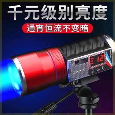 夜钓灯钓鱼灯超亮蓝光紫光手电筒驱蚊氙气强光大功率野钓台钓装备