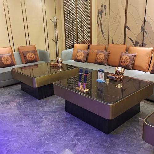 家具轻奢夜总会ktv沙发包厢卡座简约现代奢华会所定制茶几皮布艺