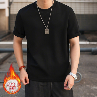 2025新款自发热加绒短袖T恤