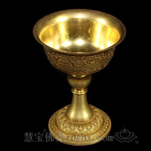 慧宝纯铜酥油灯Ａ款小号 密宗酥油灯铜灯座灯碗灯杯 优质佛具供灯