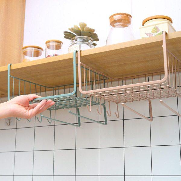 厨房收纳内置物架吊柜橱柜下悬挂挂架衣柜分层免打孔挂钩桌下薇妍,厨房/烹饪用具,厨房抽屉置物架,淘宝优惠券,粉丝福利购,淘宝优惠卷