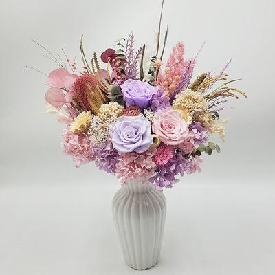 进口帝王花束客厅家居装饰摆件干花永生花厄瓜多尔玫瑰大花束