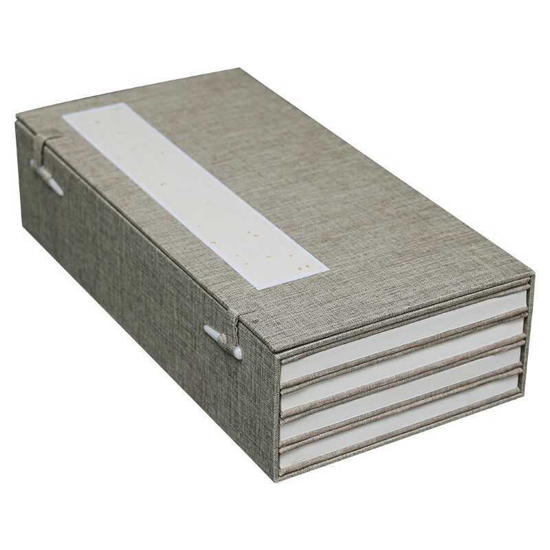 册页宣纸本套装麻布函套锦面折页半生熟仿古空白折子盒装书法画册