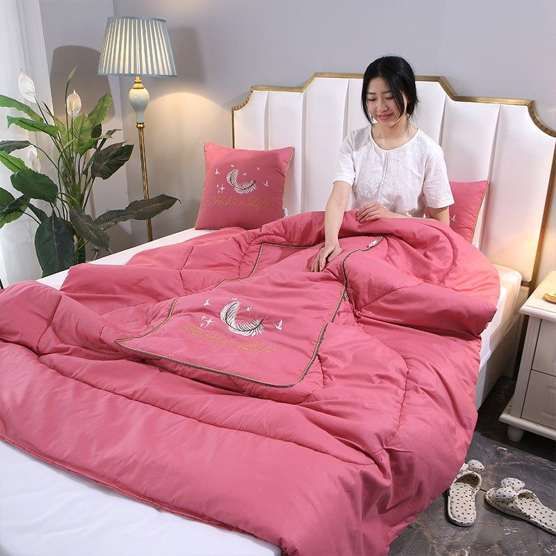 全棉四季抱枕被子两用汽车载办公室可折叠午睡枕头二合一空调毯子,居家布艺,抱枕被,淘宝优惠券,粉丝福利购,淘宝优惠卷