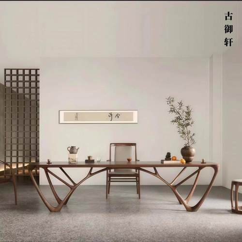 高端现代轻奢禅意新中式茶桌椅组合宋代美学泡茶桌茶台喝茶桌家具