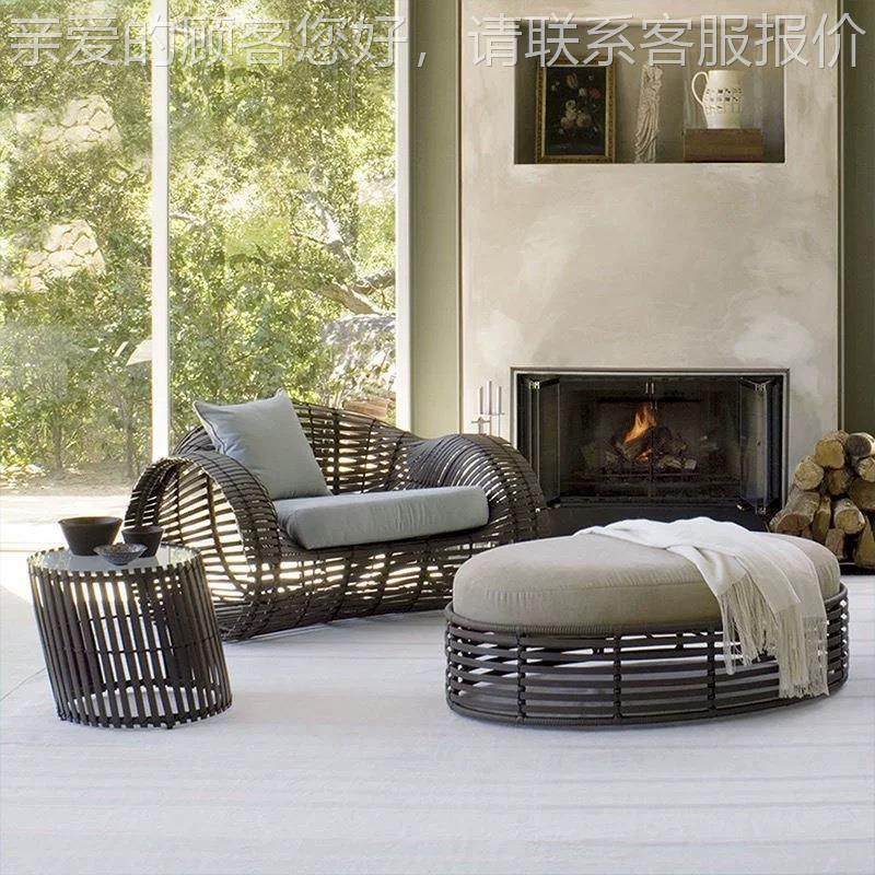 北欧户外发藤编沙创园意客厅墅室外露天别花酒店休闲藤T-206椅茶,住宅家具,户外沙发,淘宝优惠券,粉丝福利购,淘宝优惠卷