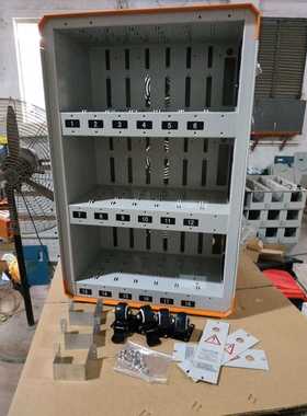 热流道温控箱体壳体/插卡式橙色柳道温度控制箱配电箱1~70组箱体