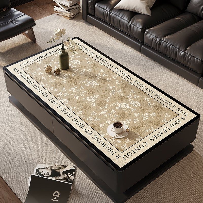 轻奢高级感茶几垫桌垫防水防油免洗茶几桌布复古餐桌垫防烫隔热垫,居家布艺,桌布,淘宝优惠券,粉丝福利购,淘宝优惠卷