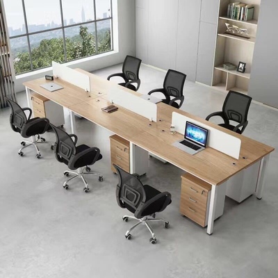 南宁办公职员桌子办公室员工电脑桌4/6/人位工位屏风卡座办公桌椅