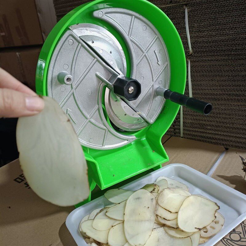 新款土豆片切片机莲藕柠檬手摇商用机器薯片藕片蔬菜奶茶店切片器