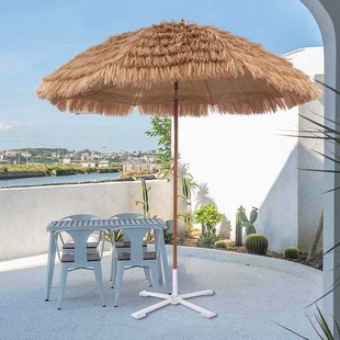 太阳伞遮阳伞户外沙滩伞稻草伞茅草伞景区网红伞庭院伞围炉煮茶伞