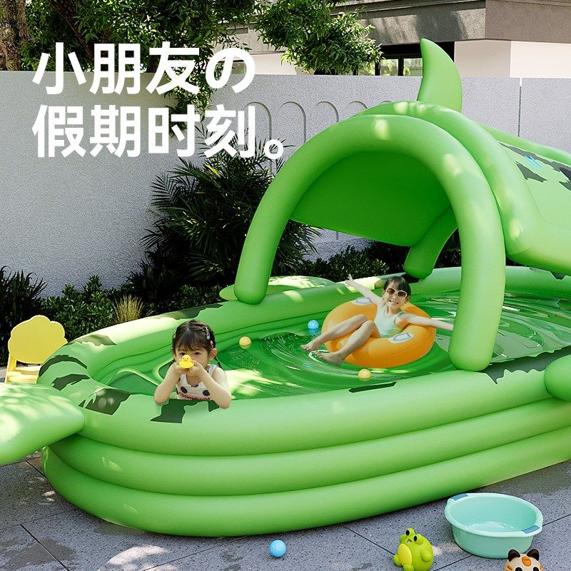 充气游泳池儿童家用婴儿宝宝游泳桶折叠成人家庭小孩户外大型水池