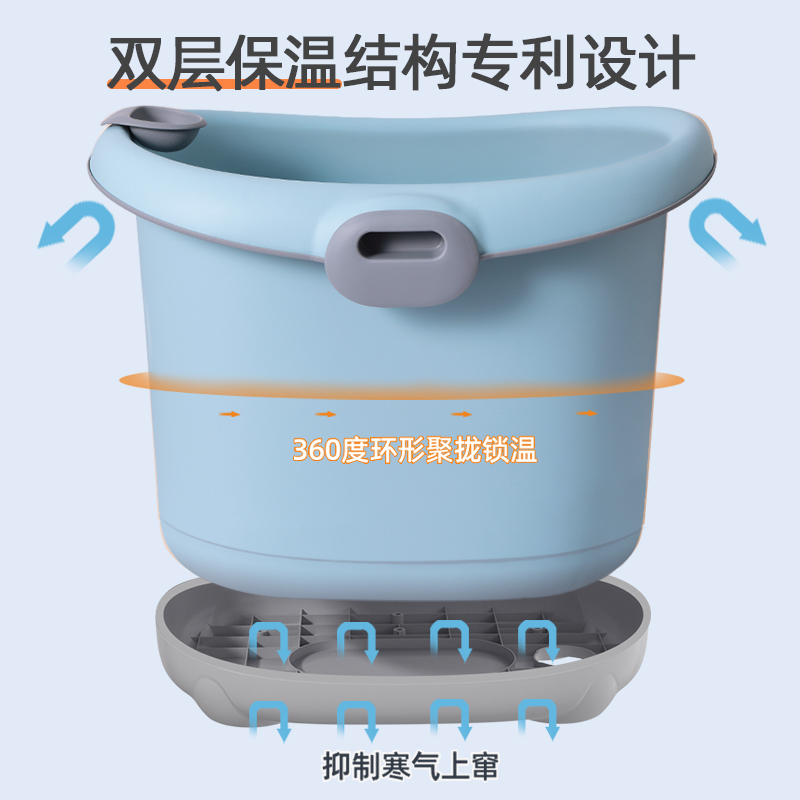 儿童泡澡桶宝宝婴儿游泳桶洗澡沐浴桶小孩子可坐家用加厚大号浴盆