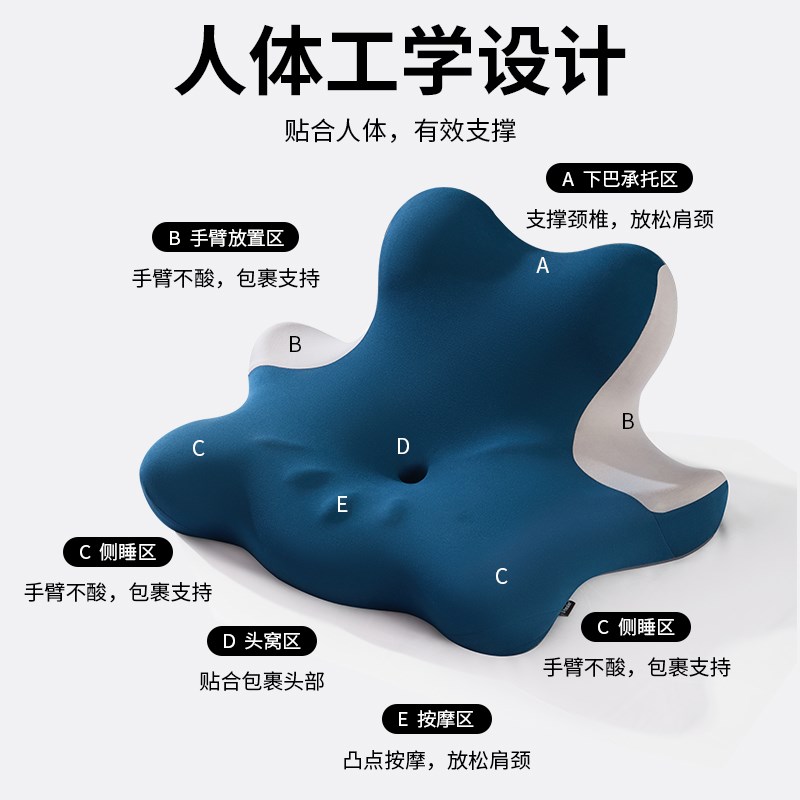 趴睡枕枕头护颈枕护颈椎床头靠垫俯卧位趴着睡觉玩手机看书趴枕垫
