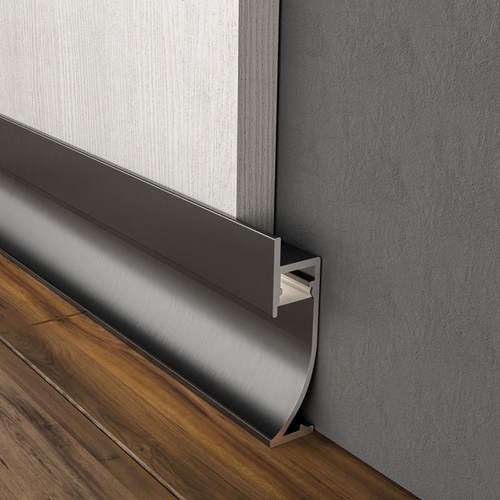 持雍踢脚线暗装黑色地线隐形扫脚线地暖瓷砖墙面贴铝合金属收边条