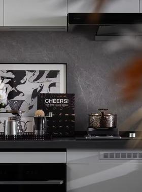 样板房销售部厨房柜台面岛咖啡系列托盘壶组合套件软家具