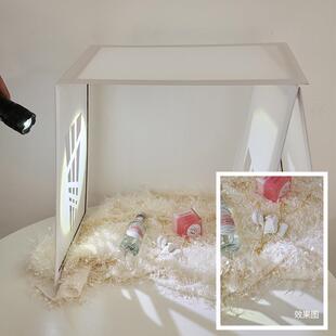 原创可折叠光影柔光板珠宝饰品拍照聚光反光屏产品拍摄道具摄影棚