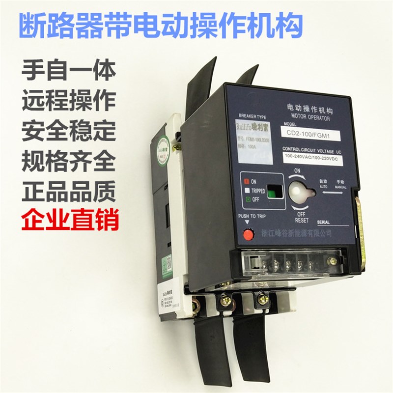 CD2电操带开关CDM1 NM1 FGM1-100A225A400A断路器带电动操作机构