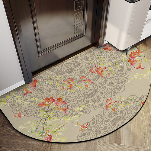 半圆形进门地垫民族风入户门玄关门厅地毯卫生间防滑家用脚踏垫子