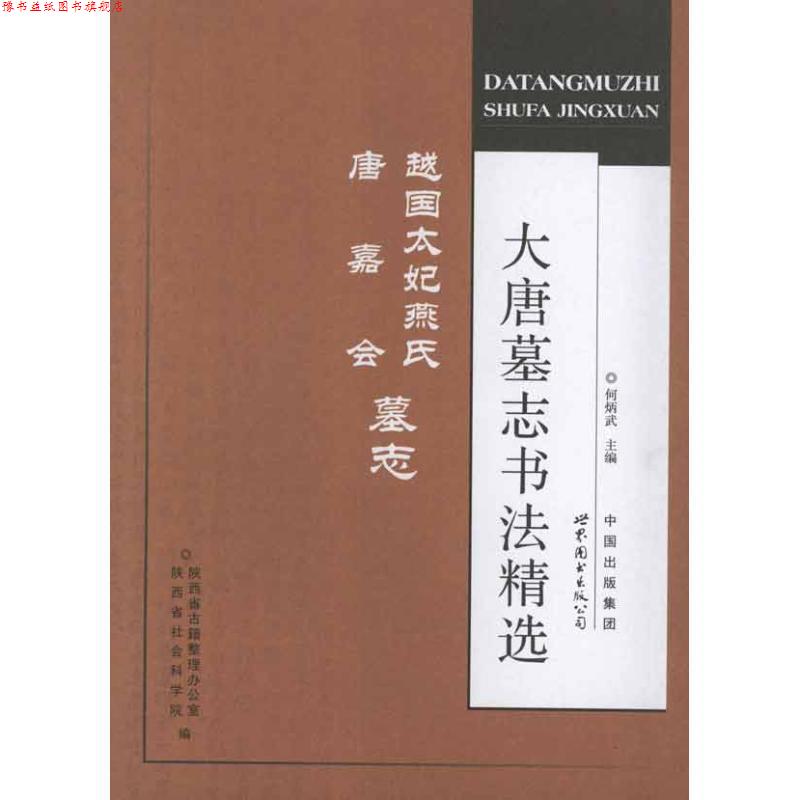【正版书】 大唐墓志书法精选 赵国太妃燕氏 唐嘉会墓志 何炳武 主编 世界图书出版公司