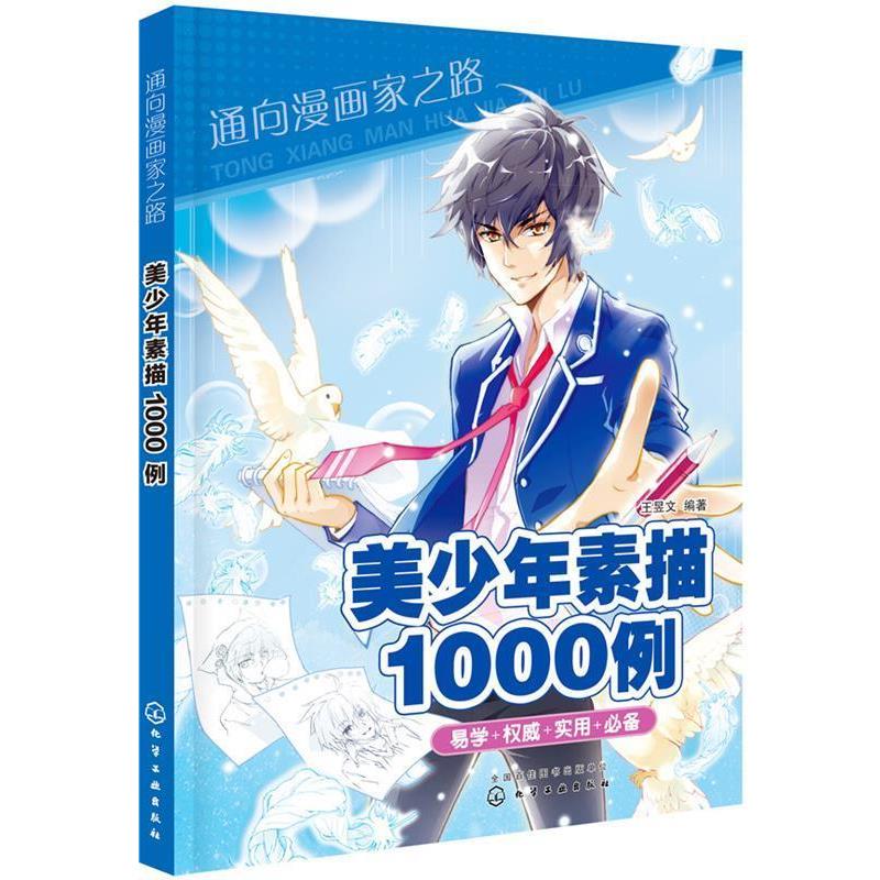 【正版书】 通向漫画家之路--美少年素描1000例 王昱文 编著 化学工业出版社