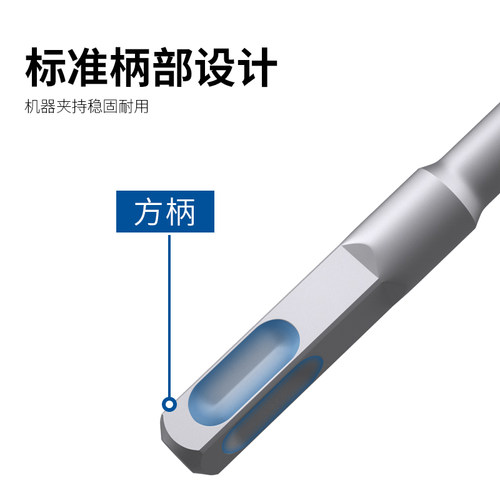 方大王电锤钻头合金凿子铲墙王钻头方柄四坑混凝土开槽钻头无螺纹