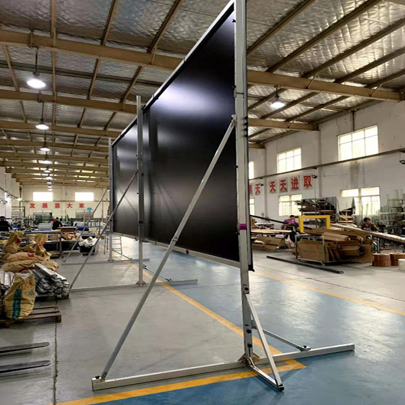 快速折叠投影机幕布100-300寸正背投金属抗光软幕户外移动可定制