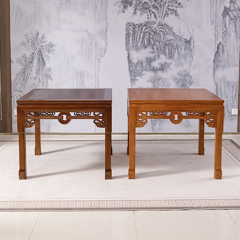 八仙桌实木正方形农村老式家用餐桌仿古中式方桌饭店桌椅吃饭桌子