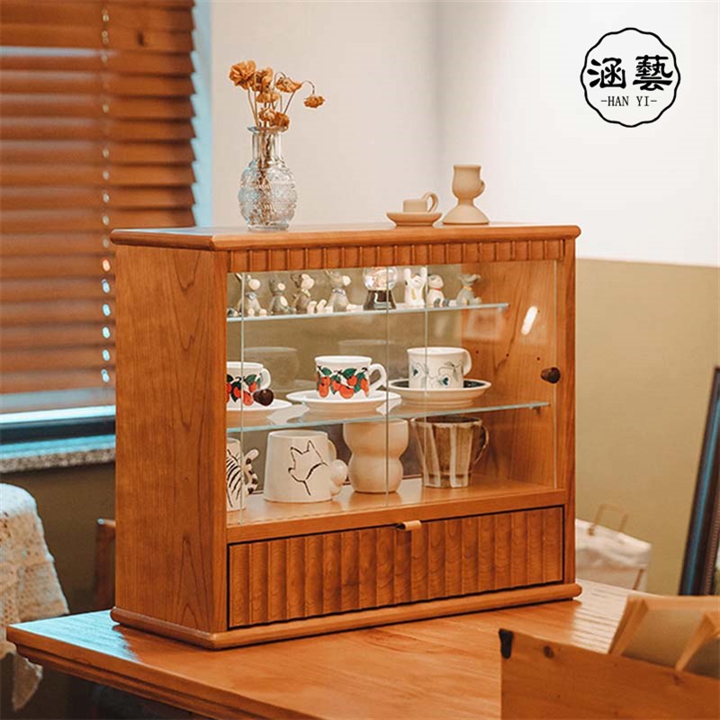 哈尔展示柜礼品玩具收纳防尘透明玻璃陈列柜手办动漫模型博古架