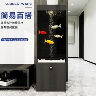 龙造立式 方缸小型客厅底滤鱼缸生态鱼缸 鱼缸一体鱼缸客厅2025新款