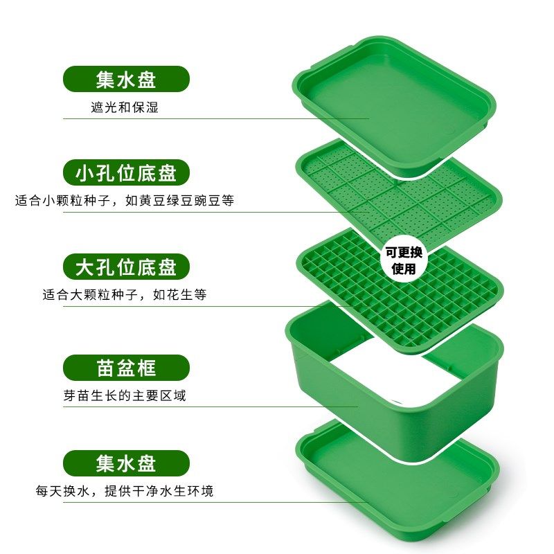 新升级水培发芽盆家用豆芽机育苗芽苗菜花生芽黄黑绿豆发豆芽盆罐,厨房电器,蔬菜机/豆芽机,淘宝优惠券,粉丝福利购,淘宝优惠卷