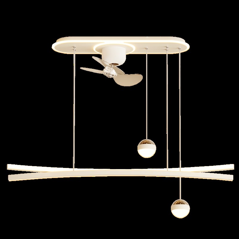 创意餐厅风扇灯简约现代led投影吊灯客厅L主卧室吧台餐桌房间灯具