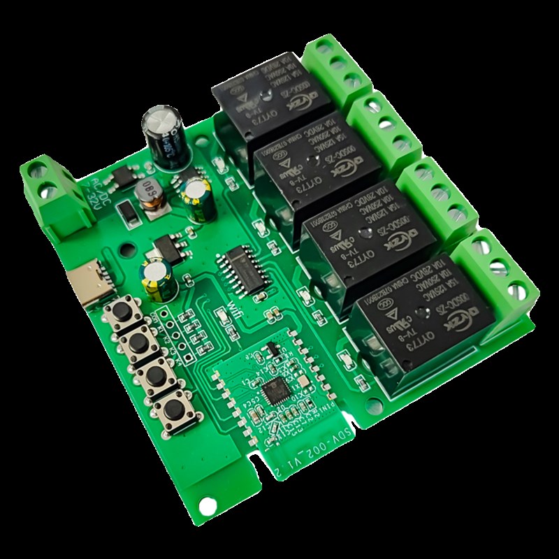 易微联蓝牙wifi继电器4路智能远程手机小爱遥控制开关模块12v24v