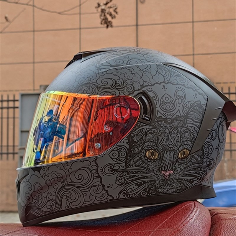 Gsb3Cd认证新型摩托车头盔男子双镜头双蓝牙电动车头盔全覆盖摩托