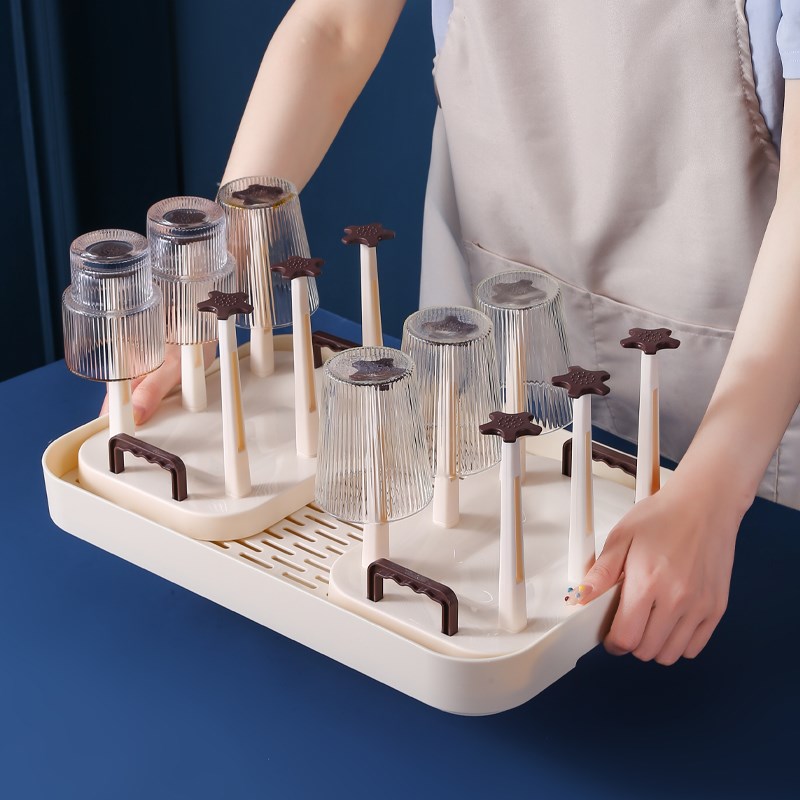 倒挂沥水杯架创意杯子架马克杯玻璃杯水壶置物架家用厨房杯架套装